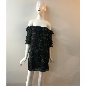 FLORAL SKOULDER DRESS JLWD0013