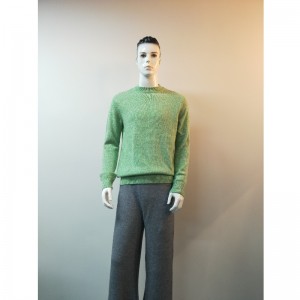 AVOCADO GREEN CREW HECK SWEATER RLMS0027F