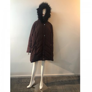 LADIES PURPLE HOODED COAT RLWPC0065